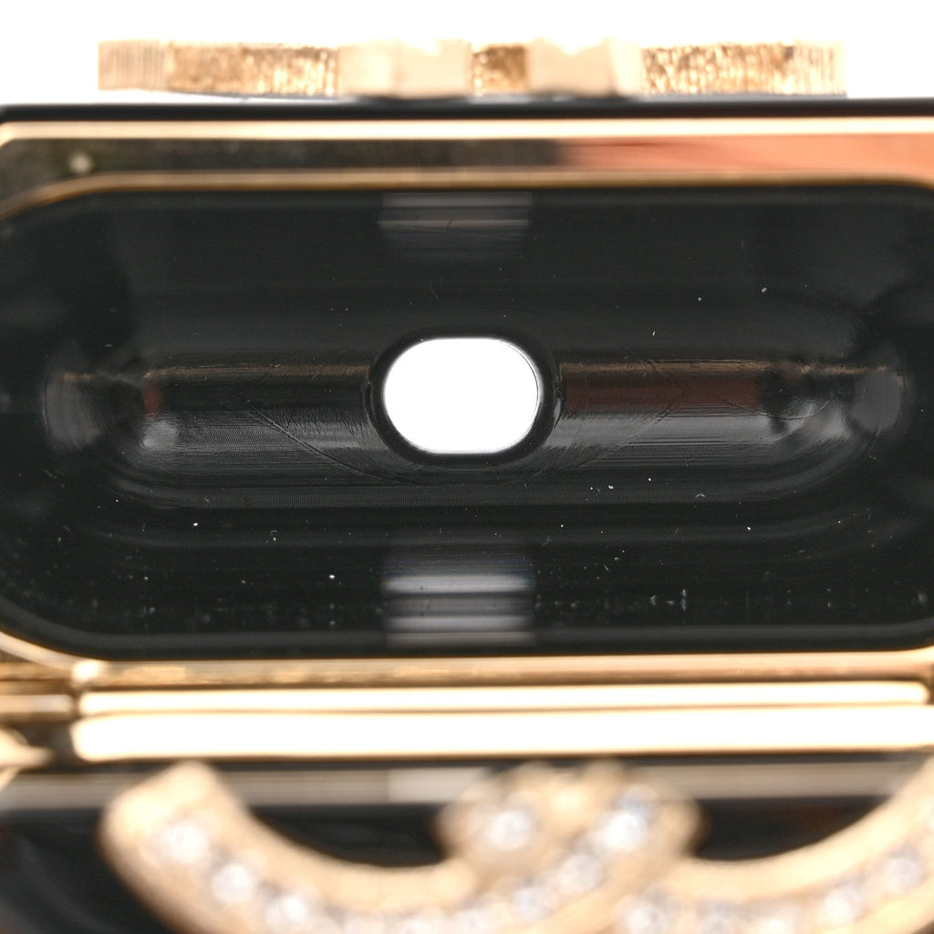 Resin Crystal Pearl Airpods Pro Holder Necklace Black Pearly White