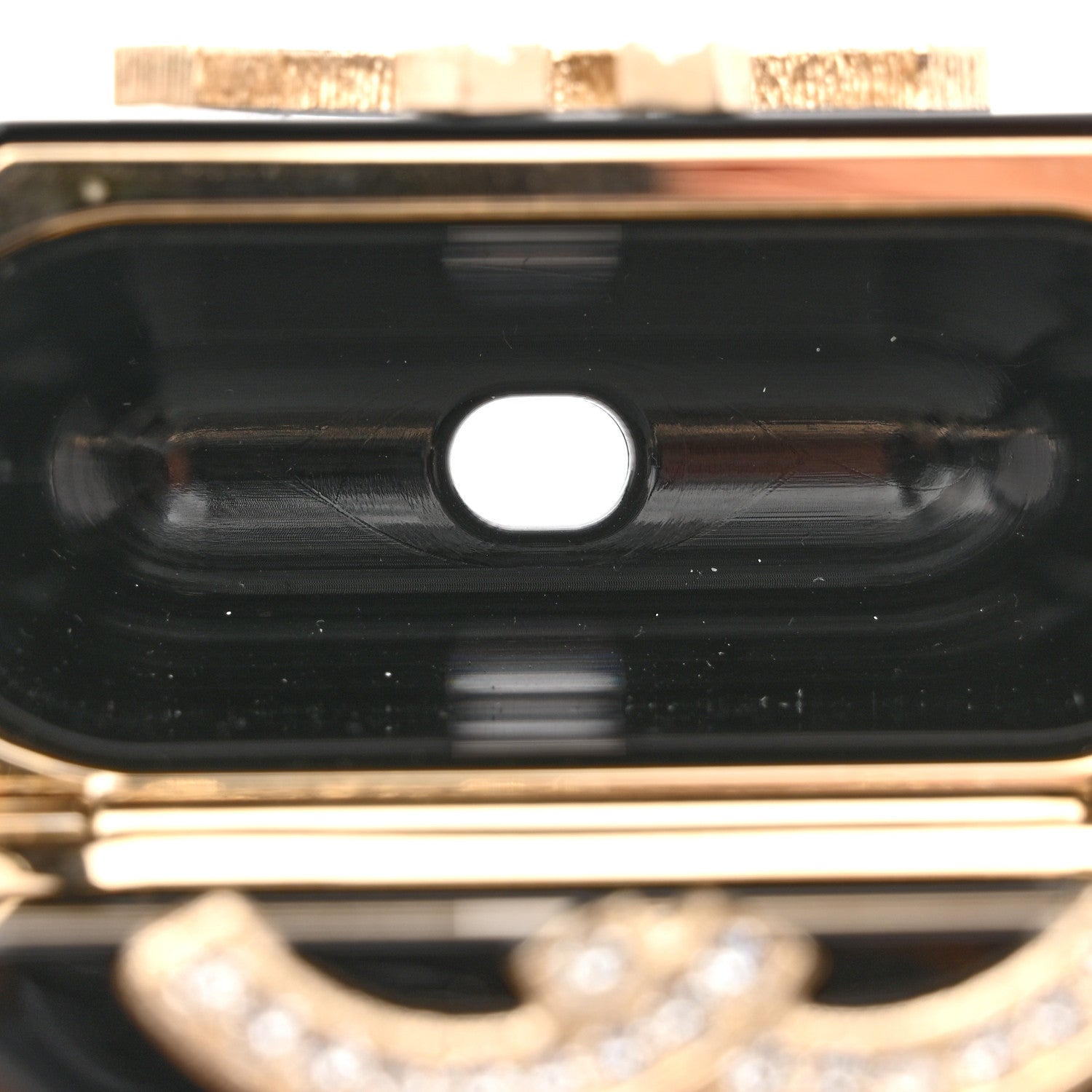 Resin Crystal Pearl Airpods Pro Holder Necklace Black Pearly White