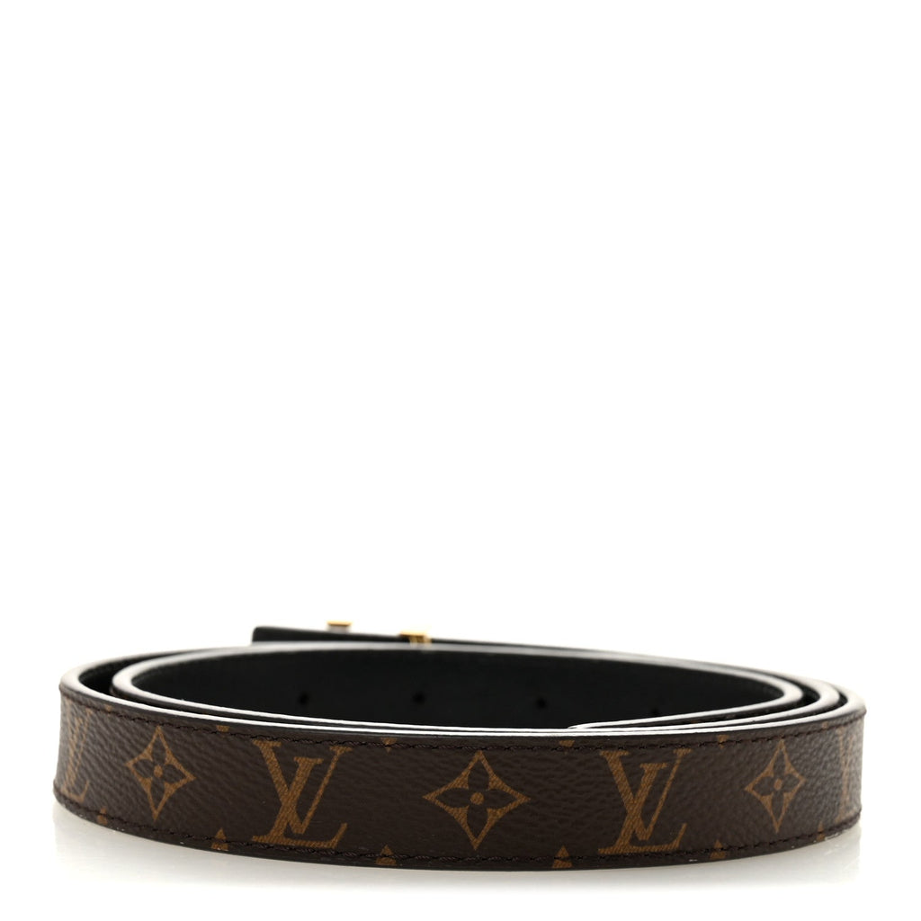 Louis Vuitton Calfskin Monogram 20mm LV Iconic Reversible Belt 85 34 Black