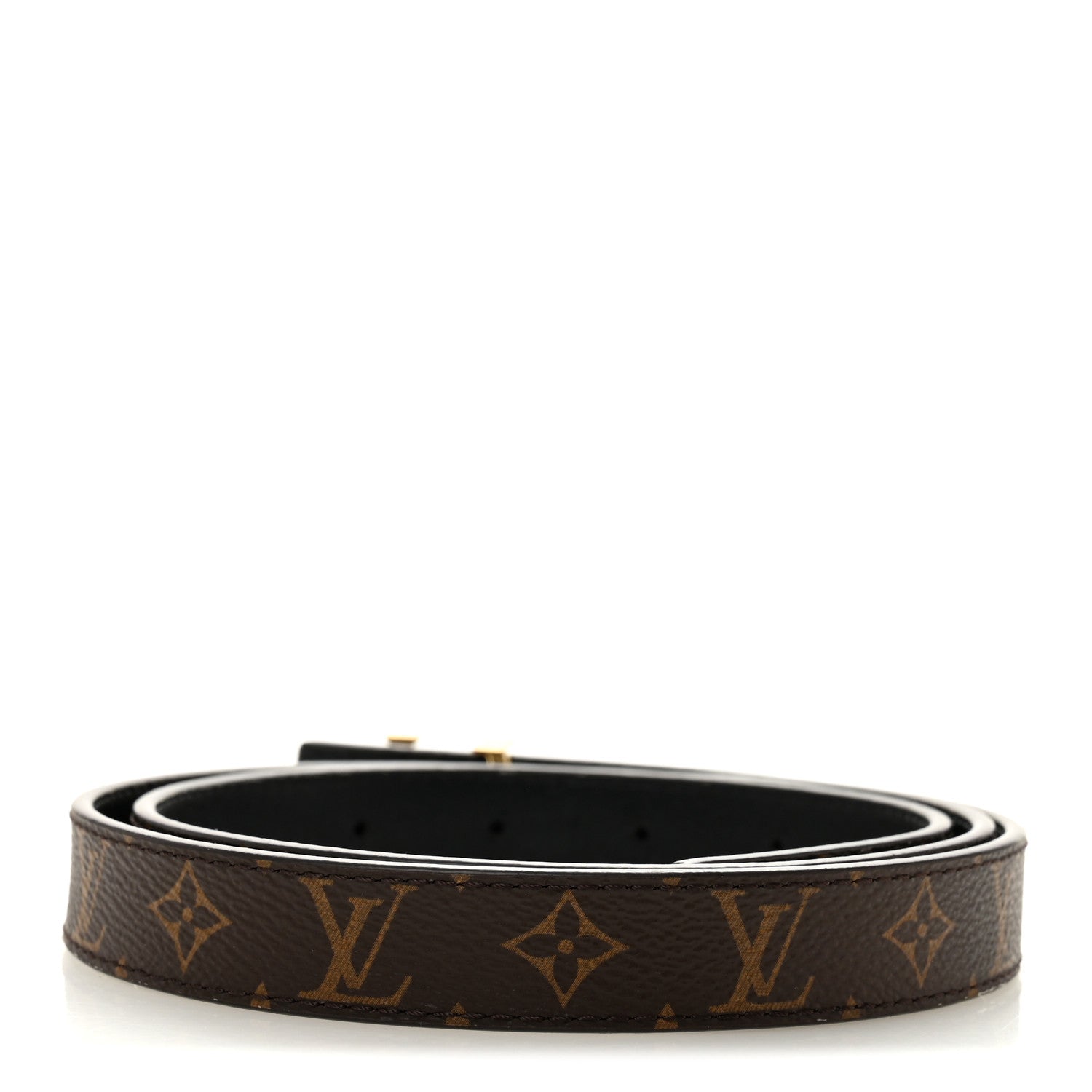 Louis Vuitton Calfskin Monogram 20mm LV Iconic Reversible Belt 85 34 Black