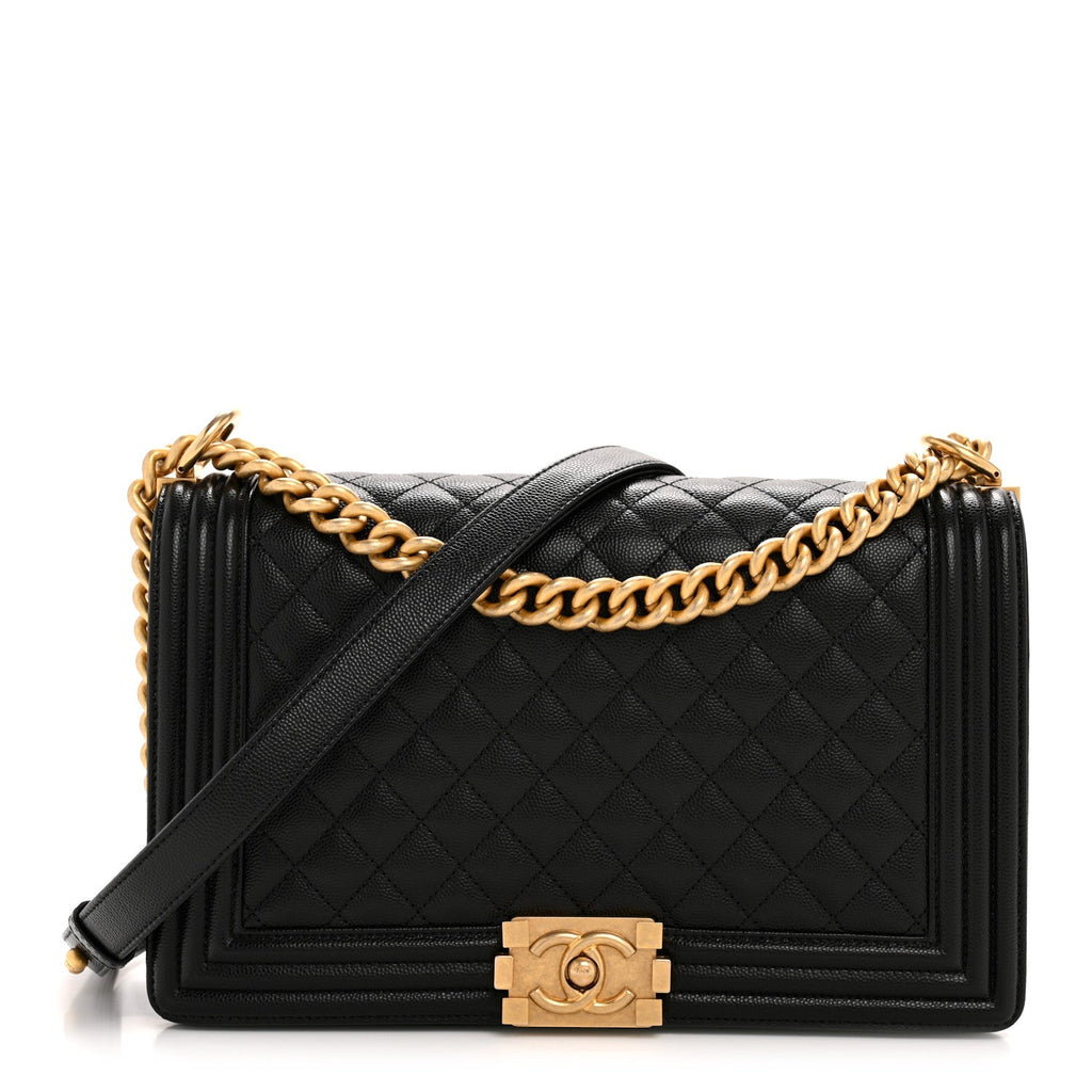 Chanel Caviar Quilted New Medium Boy Flap Black