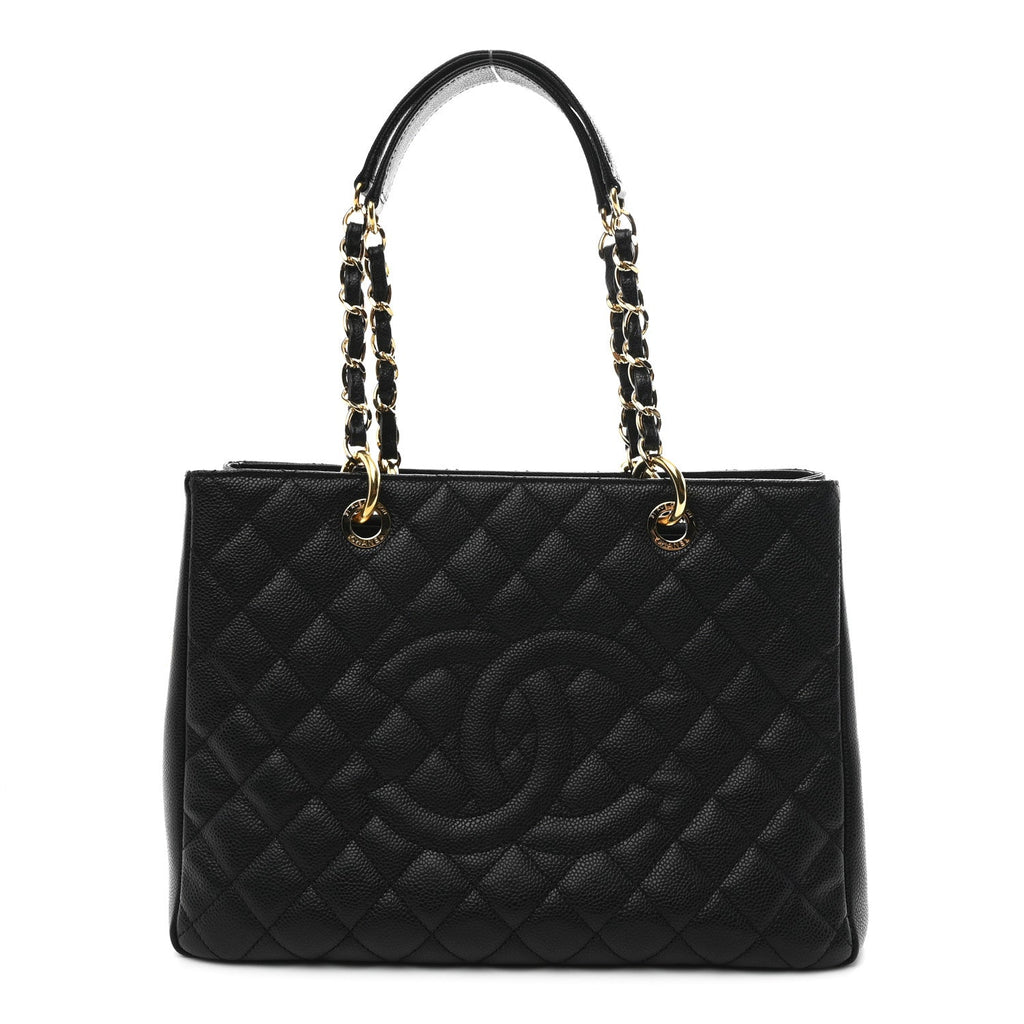Chanel Caviar Quilted Grand Shopping Tote GST Black