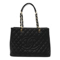 Chanel Caviar Quilted Grand Shopping Tote GST Black