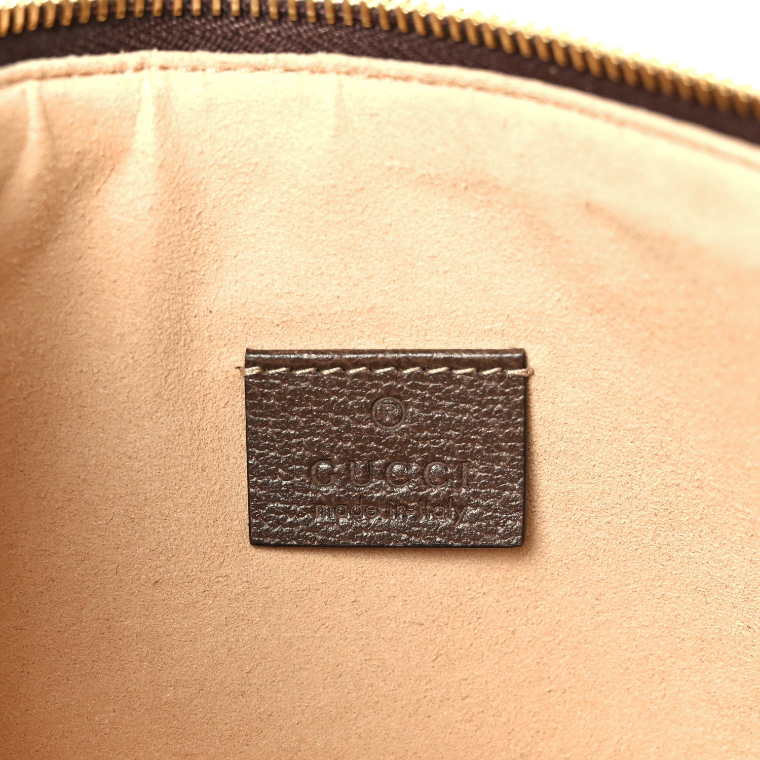 Gucci GG Supreme Monogram Large Ophidia Pouch Clutch Brown