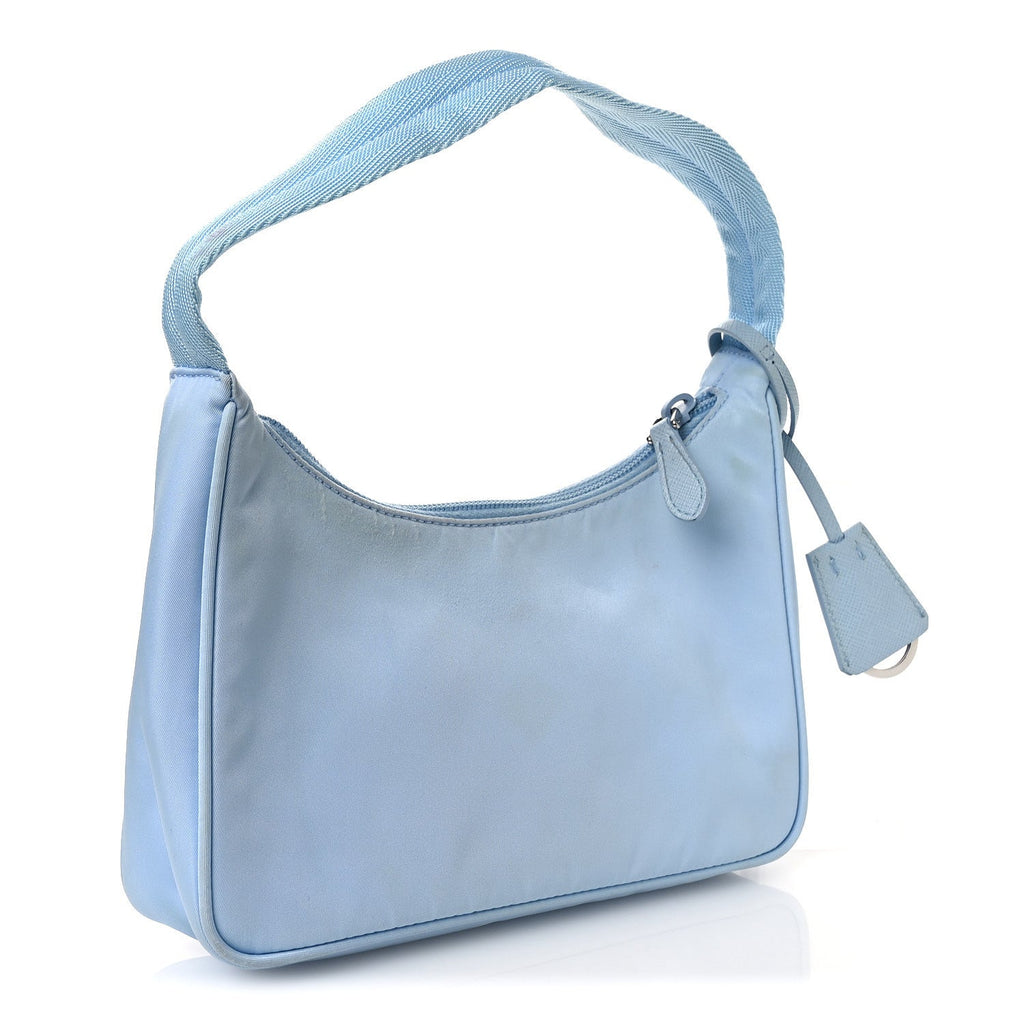 Prada Tessuto Nylon Mini Re-Edition 2000 Bag Celeste