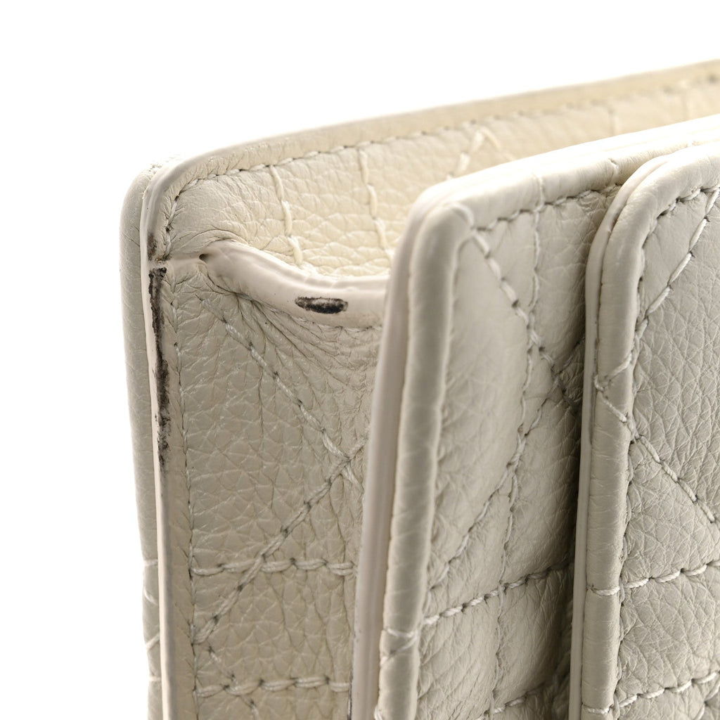Christian Dior Supple Calfskin Caro Pouch with Chain Latte