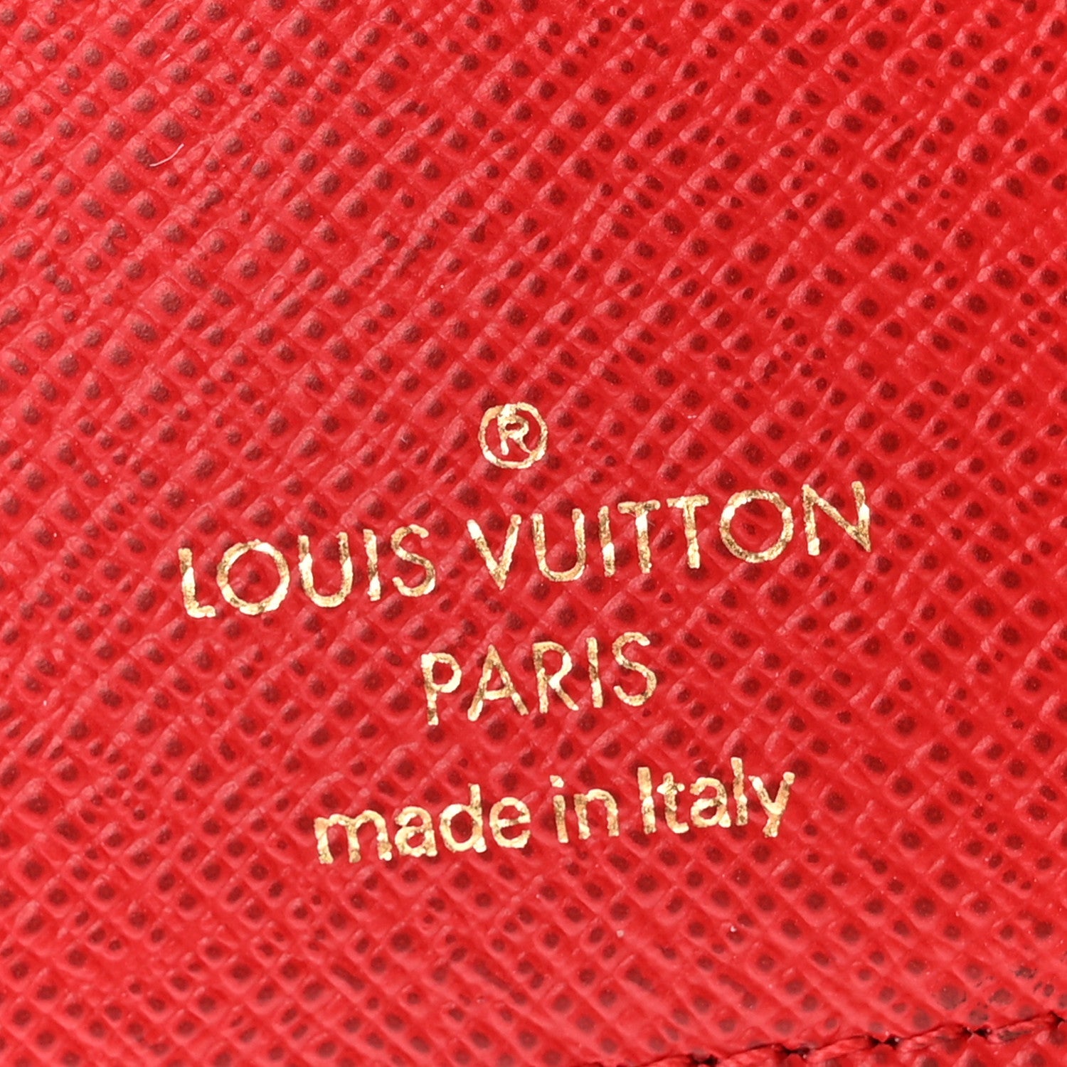 Louis Vuitton Damier Ebene Lou Zippy Compact Wallet Cerise Red