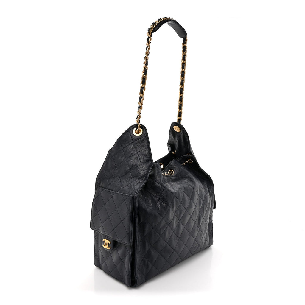 Chanel Caviar Quilted Medium Chanel 25 Handbag Dark Navy