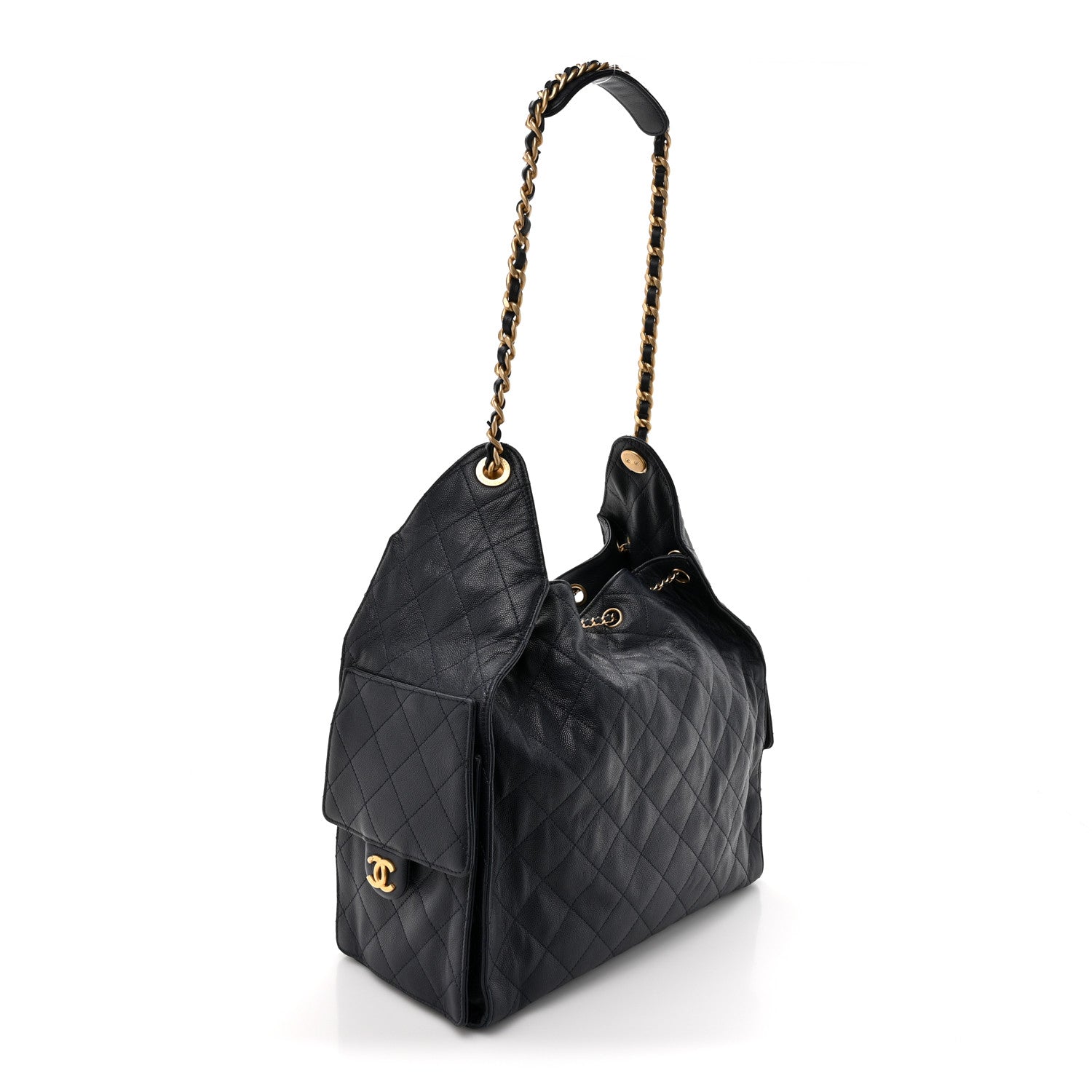 Chanel Caviar Quilted Medium Chanel 25 Handbag Dark Navy