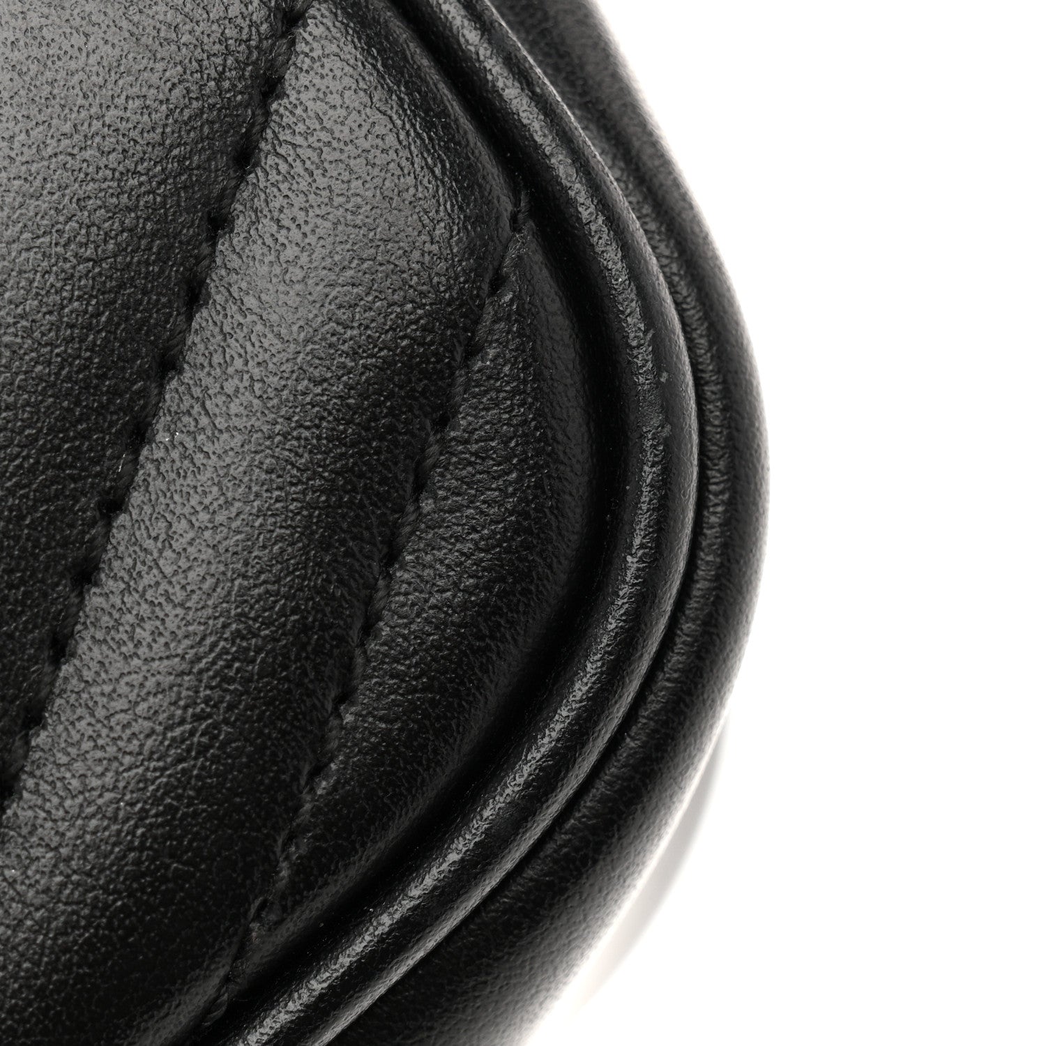 Gucci Calfskin Matelasse Monochrome Small GG Marmont Chain Shoulder Bag Black