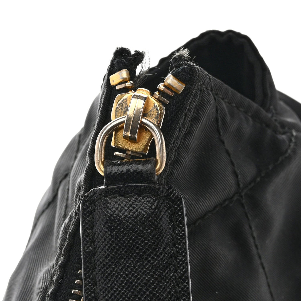 Prada Nylon Tessuto Impuntu Quilted Flap Shoulder Bag Black