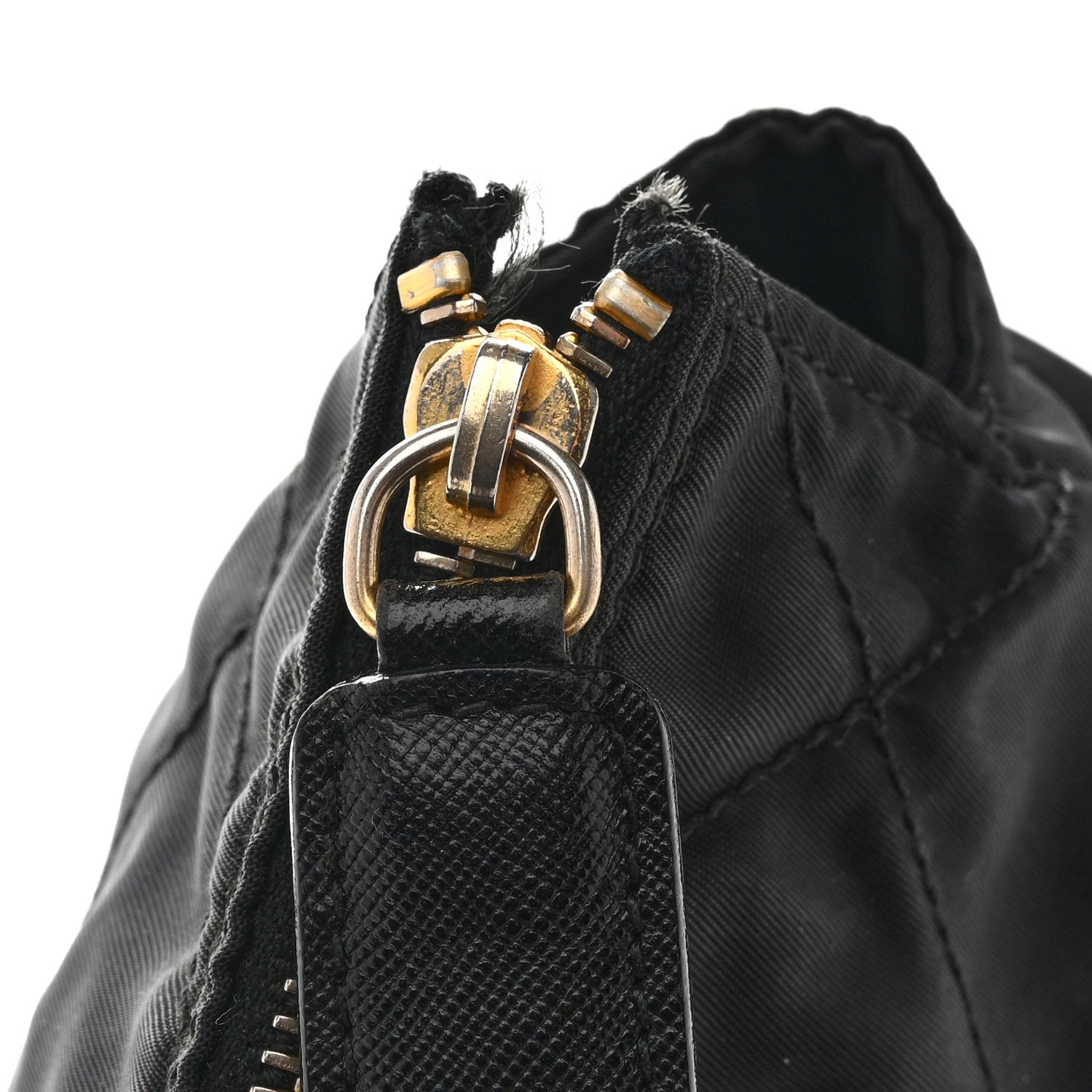 Prada Nylon Tessuto Impuntu Quilted Flap Shoulder Bag Black