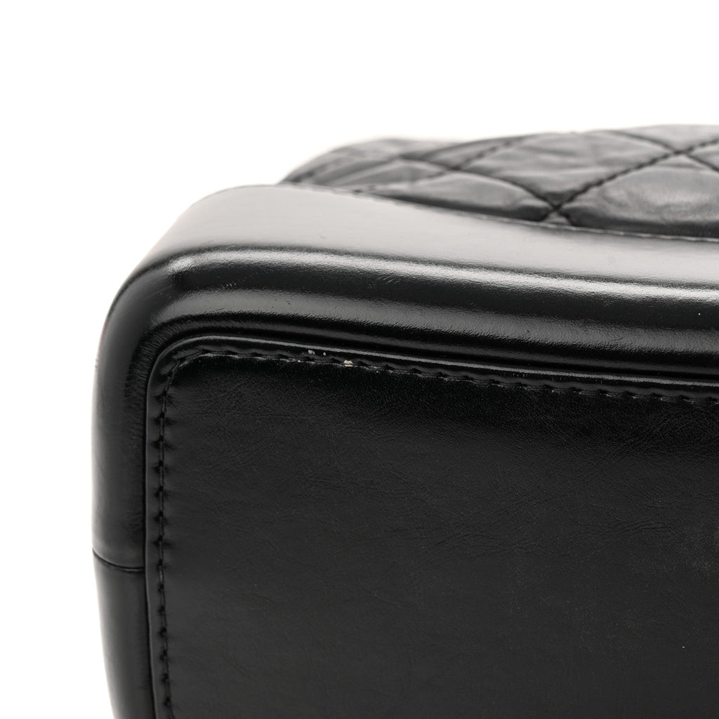 Chanel Aged Calfskin Quilted Small Gabrielle Backpack Black