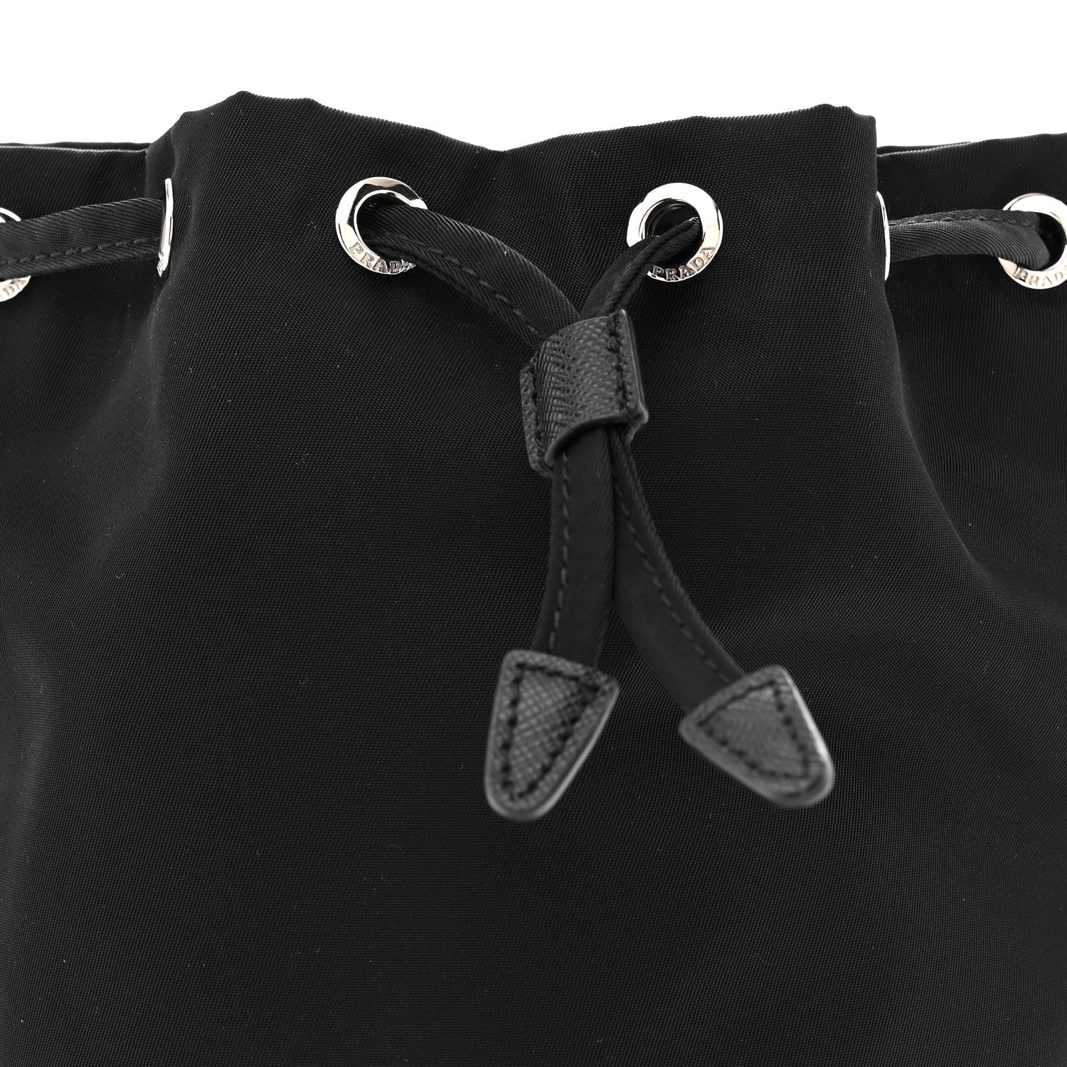 Prada Nylon Vela Drawstring Pouch Black