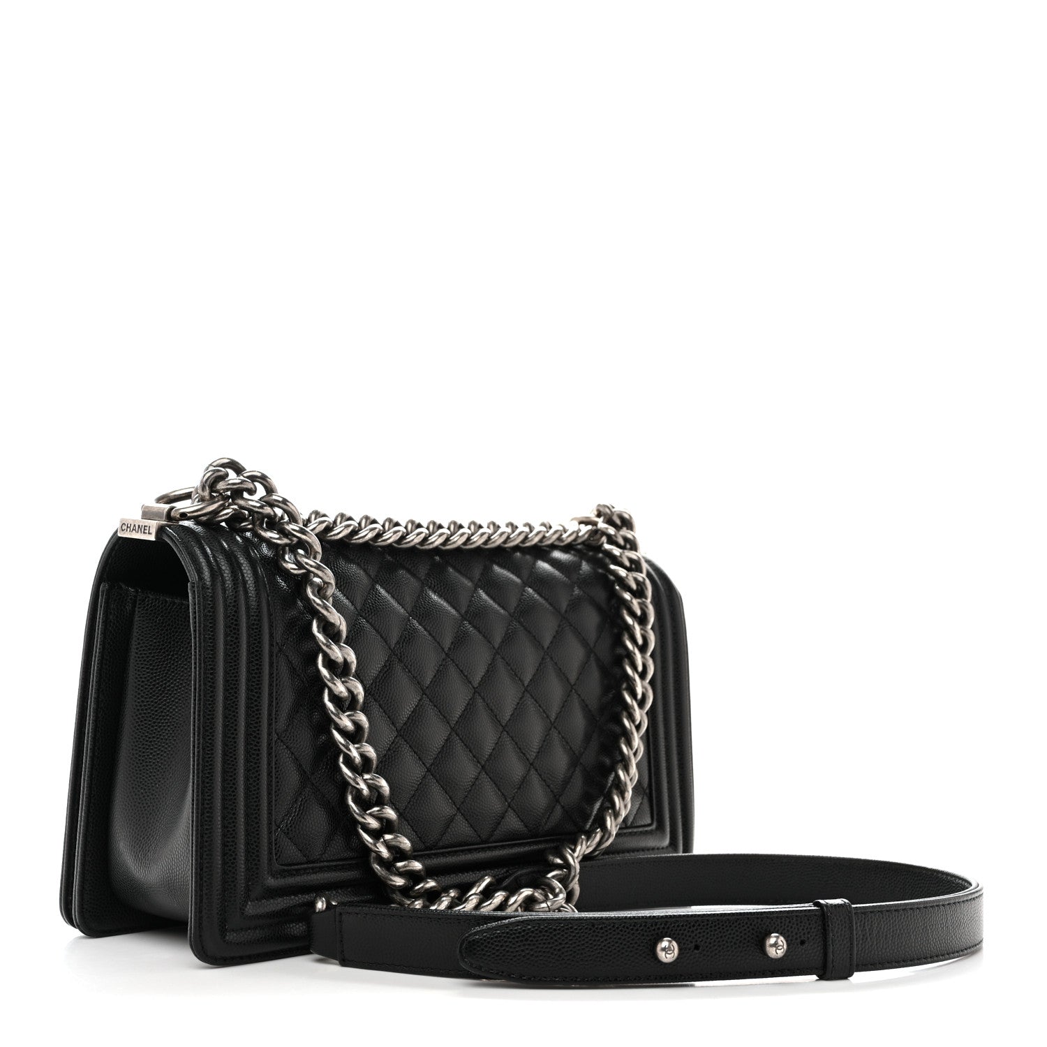 Chanel Caviar Quilted Medium Boy Flap Black