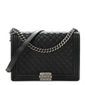 Chanel Lambskin Quilted Large Boy Flap Black