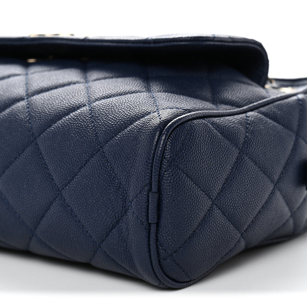 Chanel Caviar Quilted Large In & Out Camera Case Navy