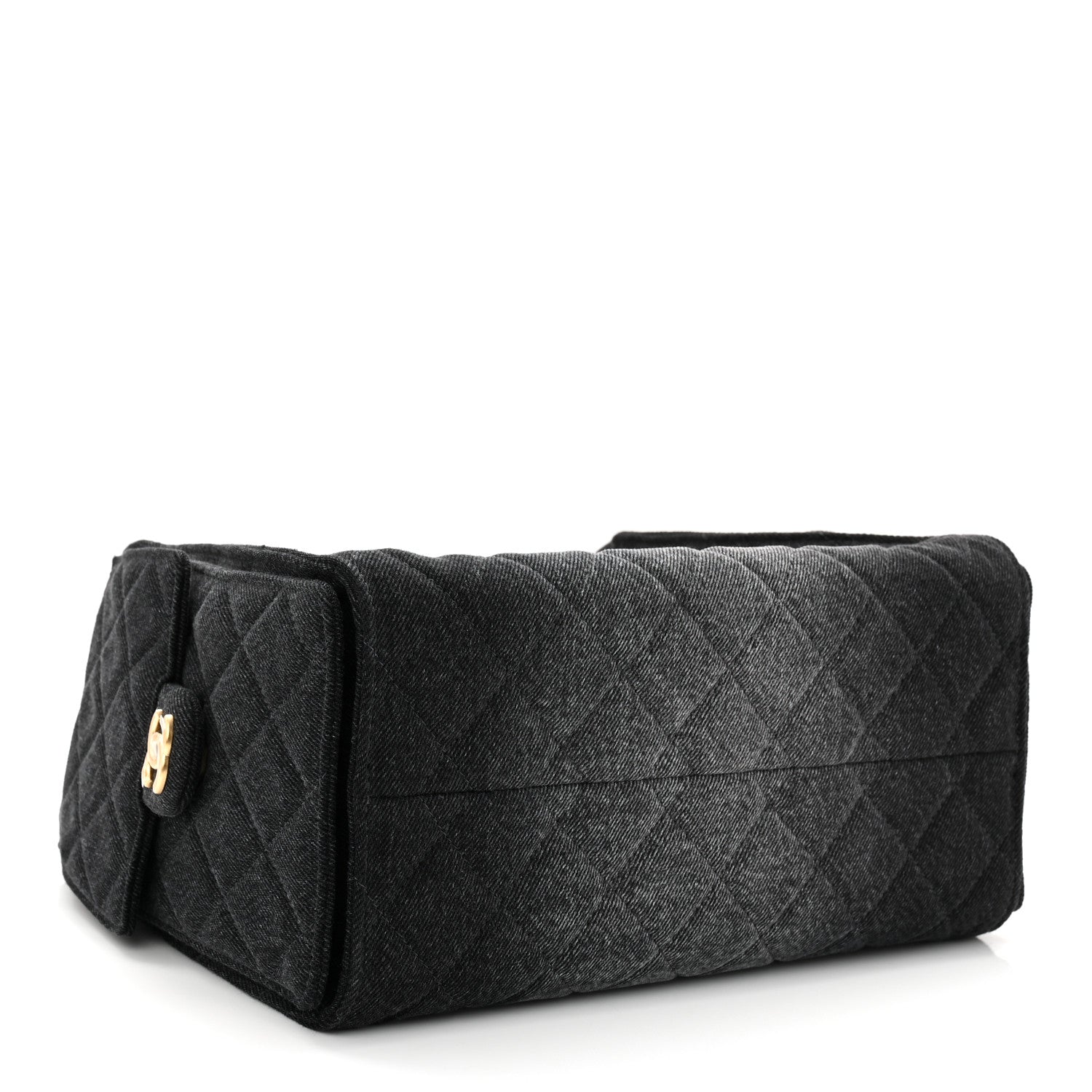 Chanel Washed Denim Quilted Small Chanel 25 Handbag Black