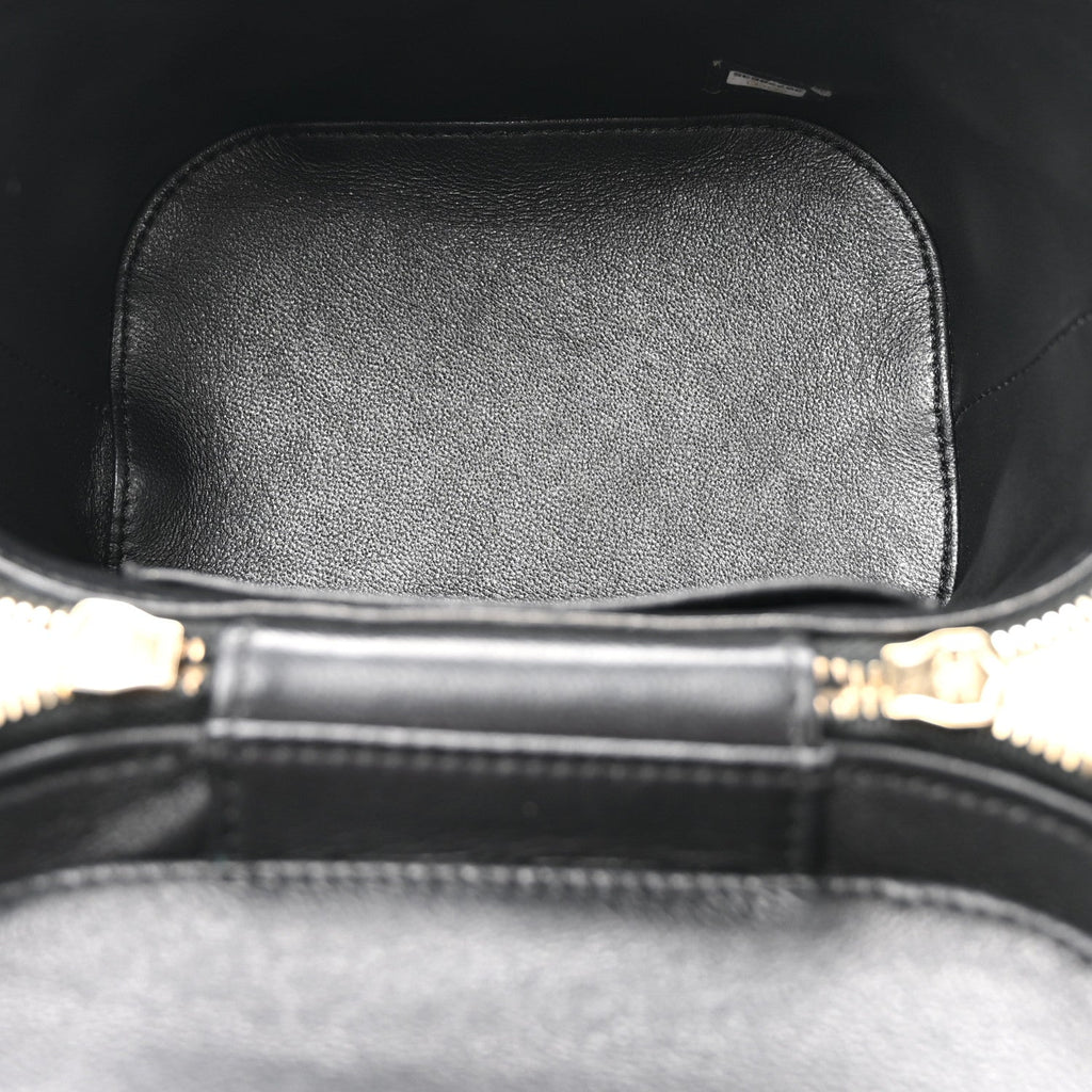 Chanel Lambskin Quilted Trendy Vanity Case Black
