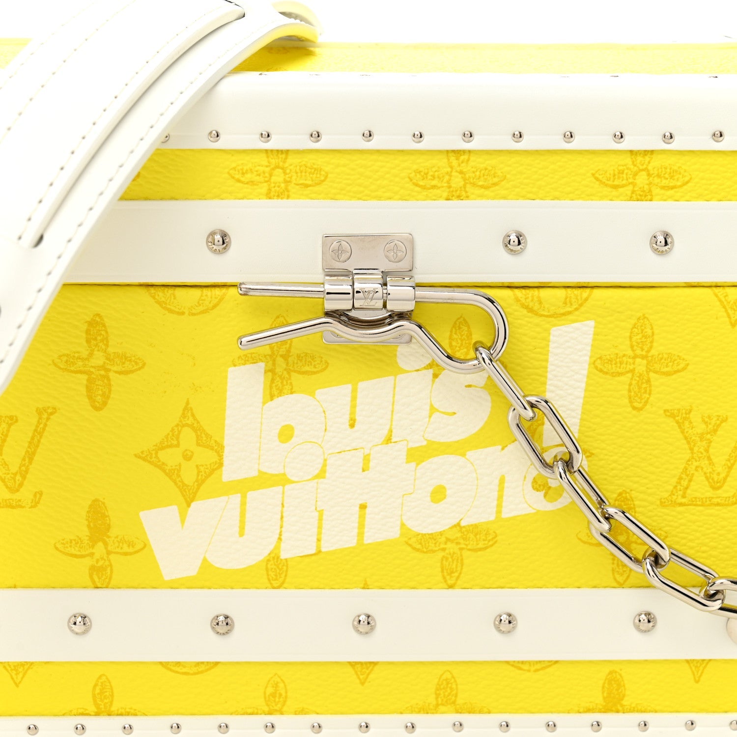 Louis Vuitton Vintage Monogram Everyday LV Clutch Trunk Jaune