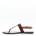 Gucci New Canvas GG Malaga Kid Web Interlocking G Womens Thong Sandals 40.5 Rosso Ancora