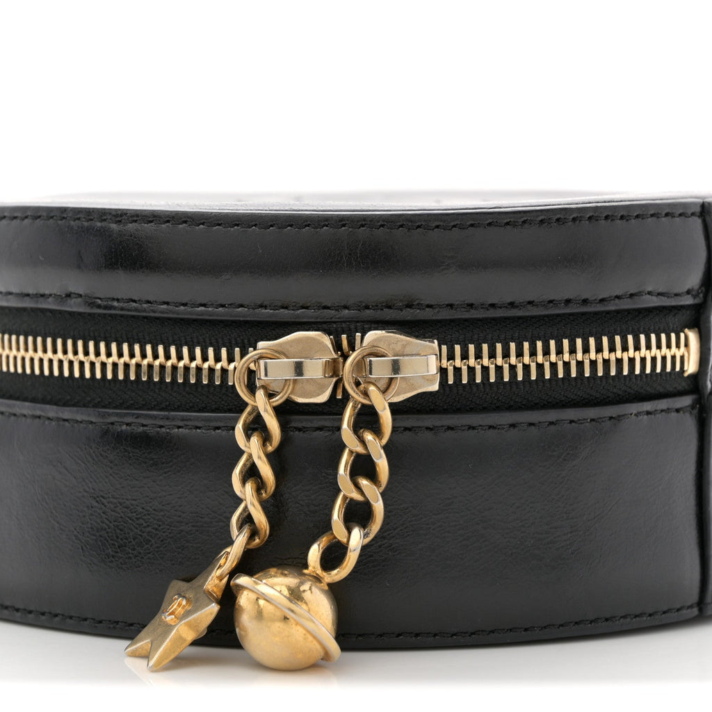 Chanel Glazed Calfskin Round As Earth Evening Bag Black