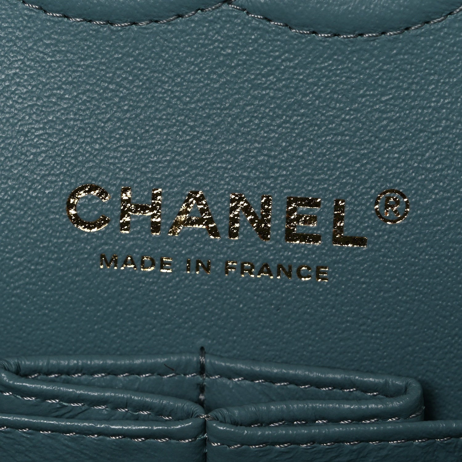 Chanel Iridescent Caviar Quilted Medium Double Flap Light Blue