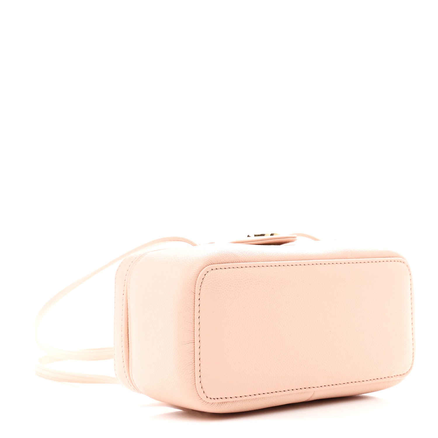 Chanel Shiny Caviar Preppy Coco Long Vanity With Strap  Light Pink