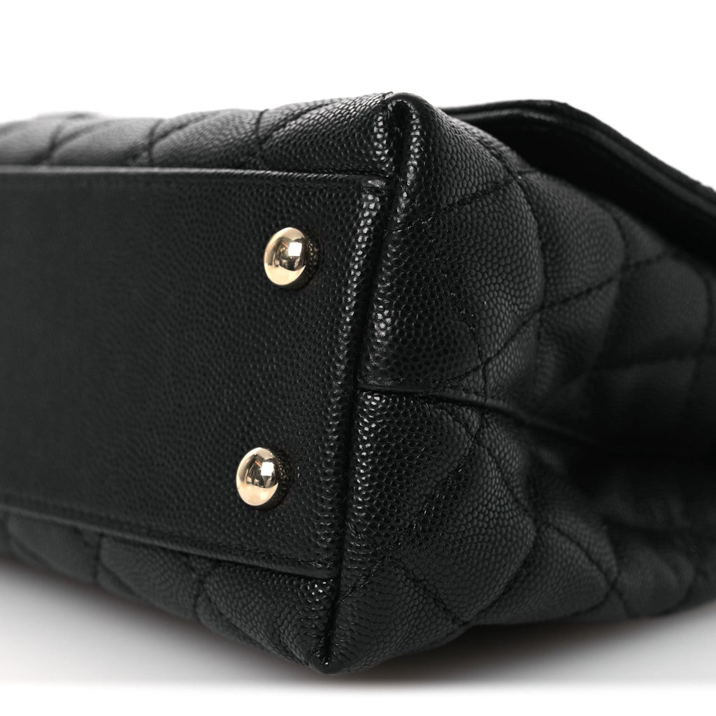 Chanel Caviar Quilted Mini Coco Handle Flap Black