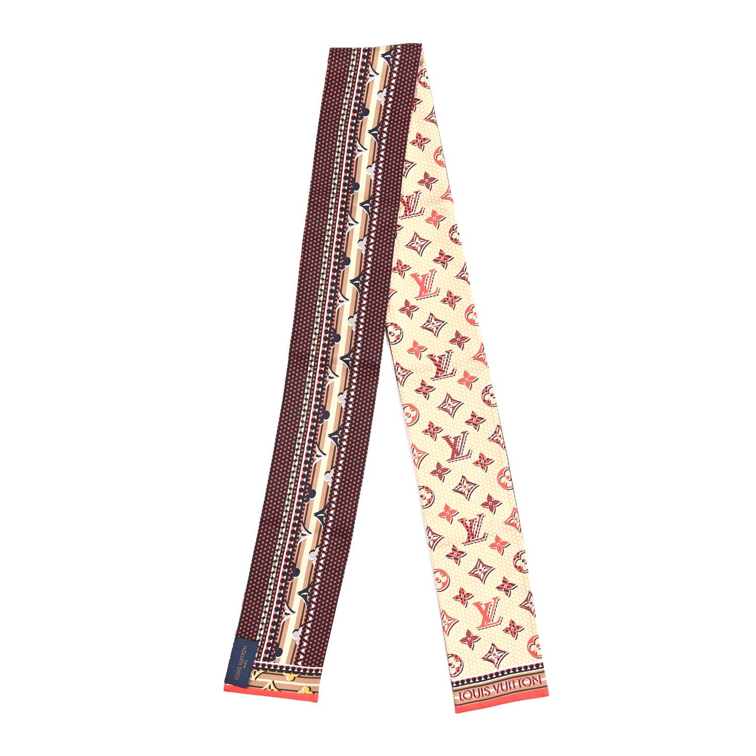 Louis Vuitton Silk Monogram Monodots Bandeau Beige
