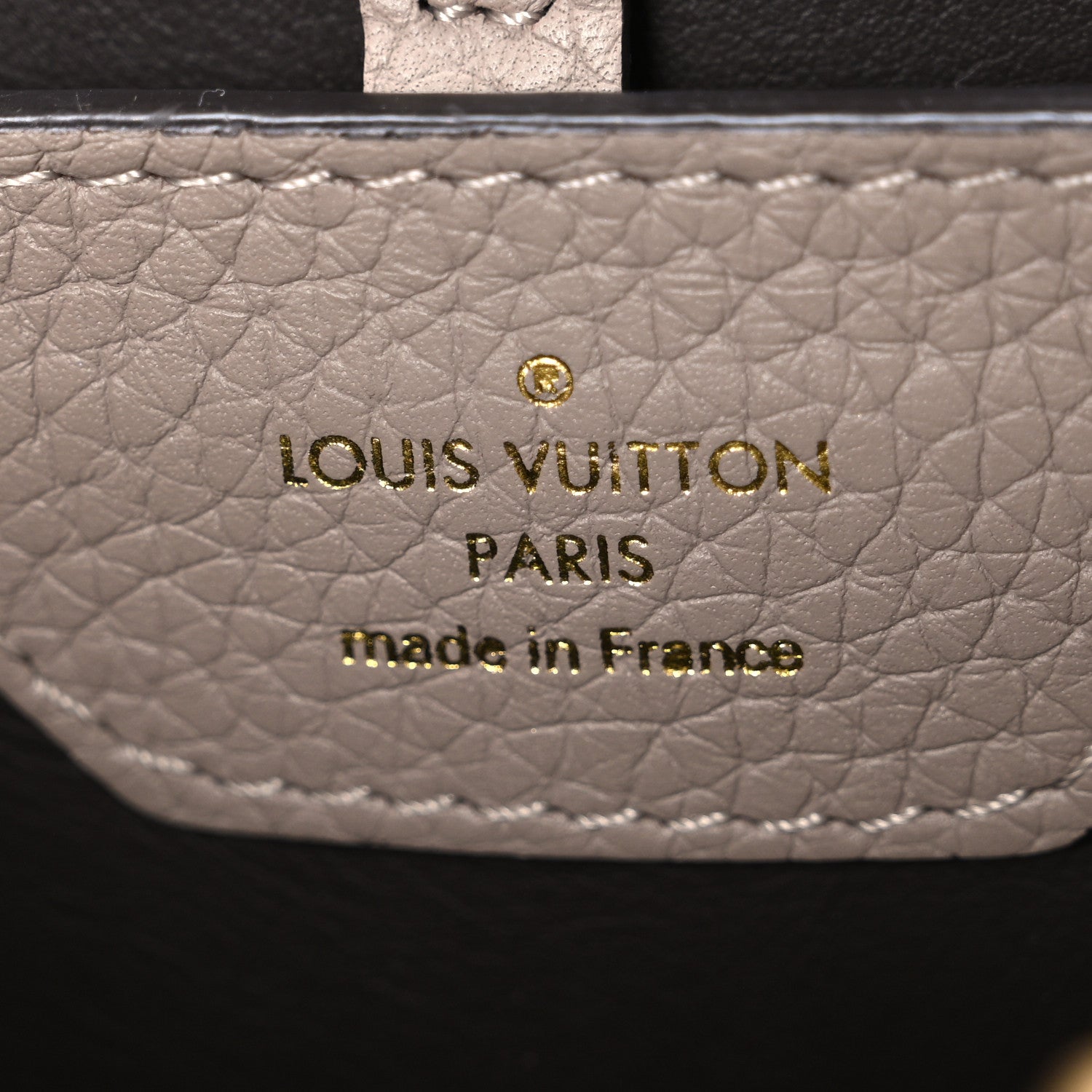 Louis Vuitton Taurillon Capucines PM Galet