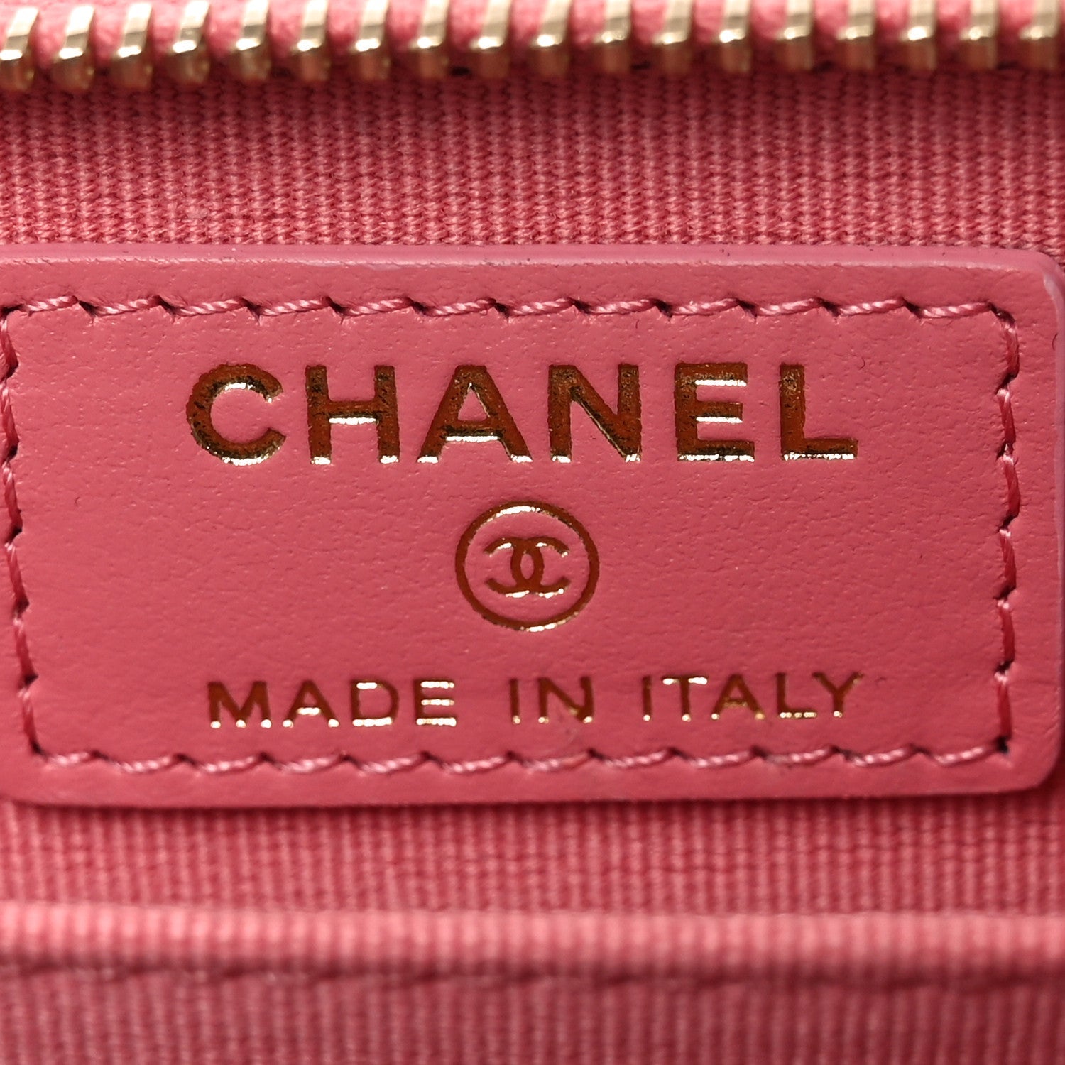 Lambskin Quilted Chanel 19 Zip Around Coin Purse Wallet Light Pink
