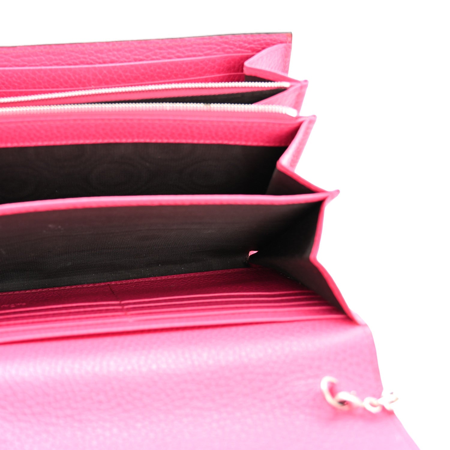 Gucci Dollar Calfskin Crystal Mini Dionysus Chain Wallet Box Pink