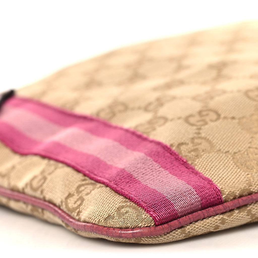 Gucci Monogram Web Jolicoeur Charms Messenger Pink Ebony
