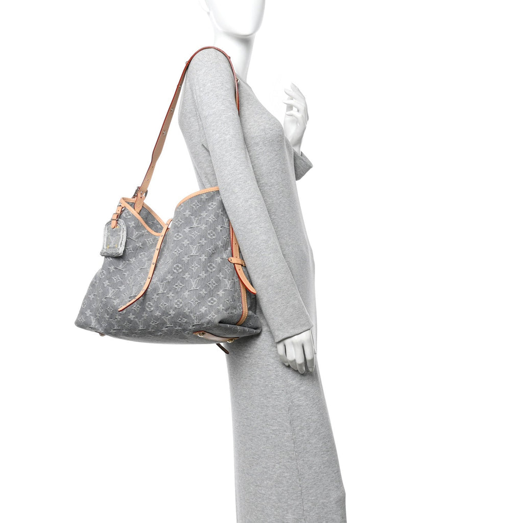 Louis Vuitton Monogram Denim CarryAll MM Washed Grey