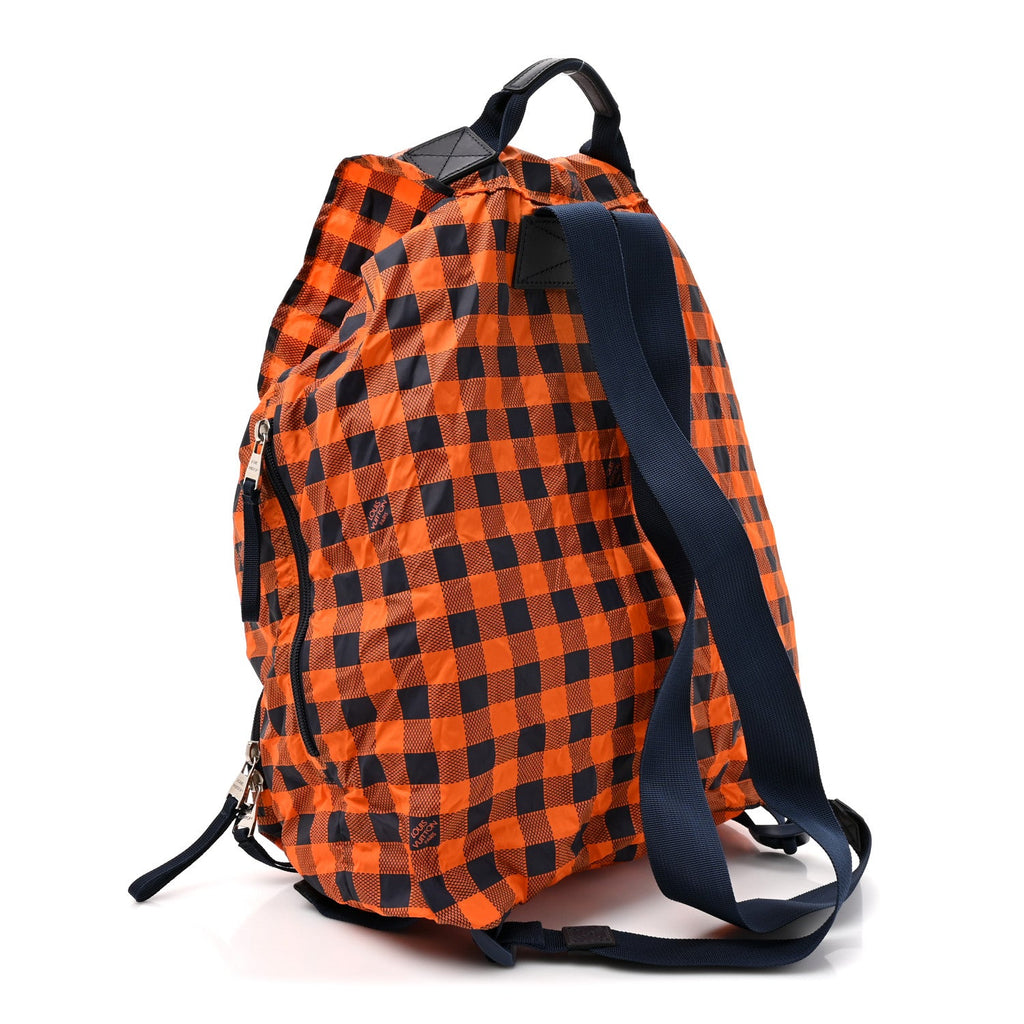 Louis Vuitton Nylon Damier Masai Adventure Practical Backpack Orange