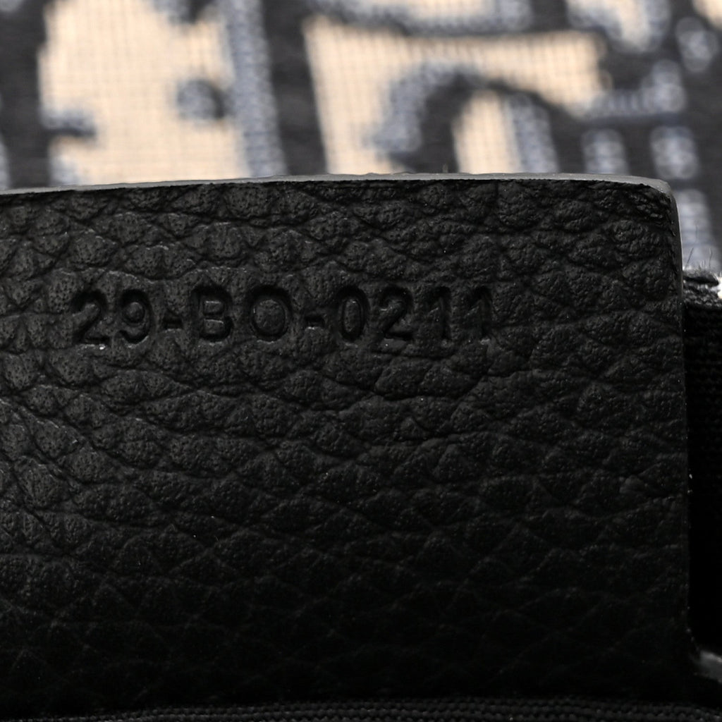 Christian Dior Grained Calfskin Oblique Saddle Messenger Black