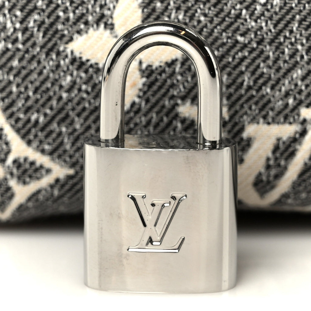 Louis Vuitton Denim Monogram Jacquard Speedy Bandouliere 25 Black