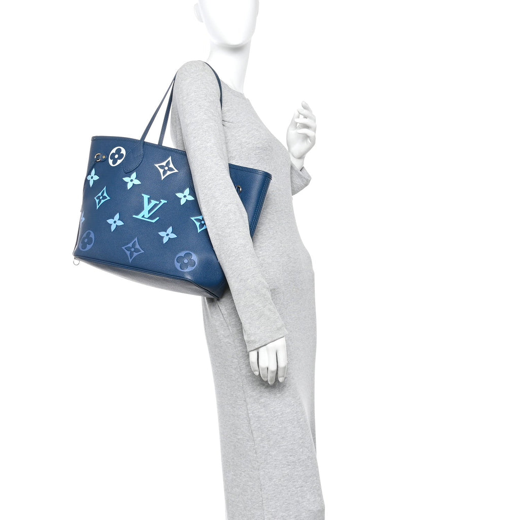 Louis Vuitton Empreinte Monogram Giant Neverfull MM Degrade Bleu