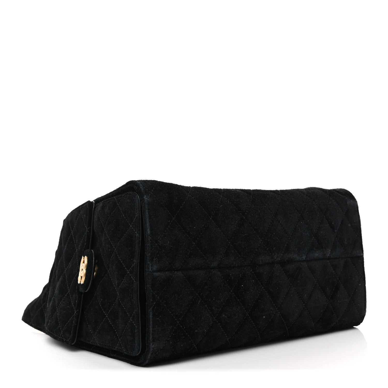 Chanel Suede Quilted Medium Chanel 25 Handbag Black