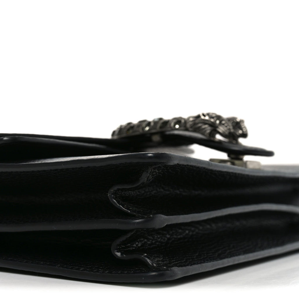 Gucci Pebbled Calfskin Small Dionysus Shoulder Bag Black