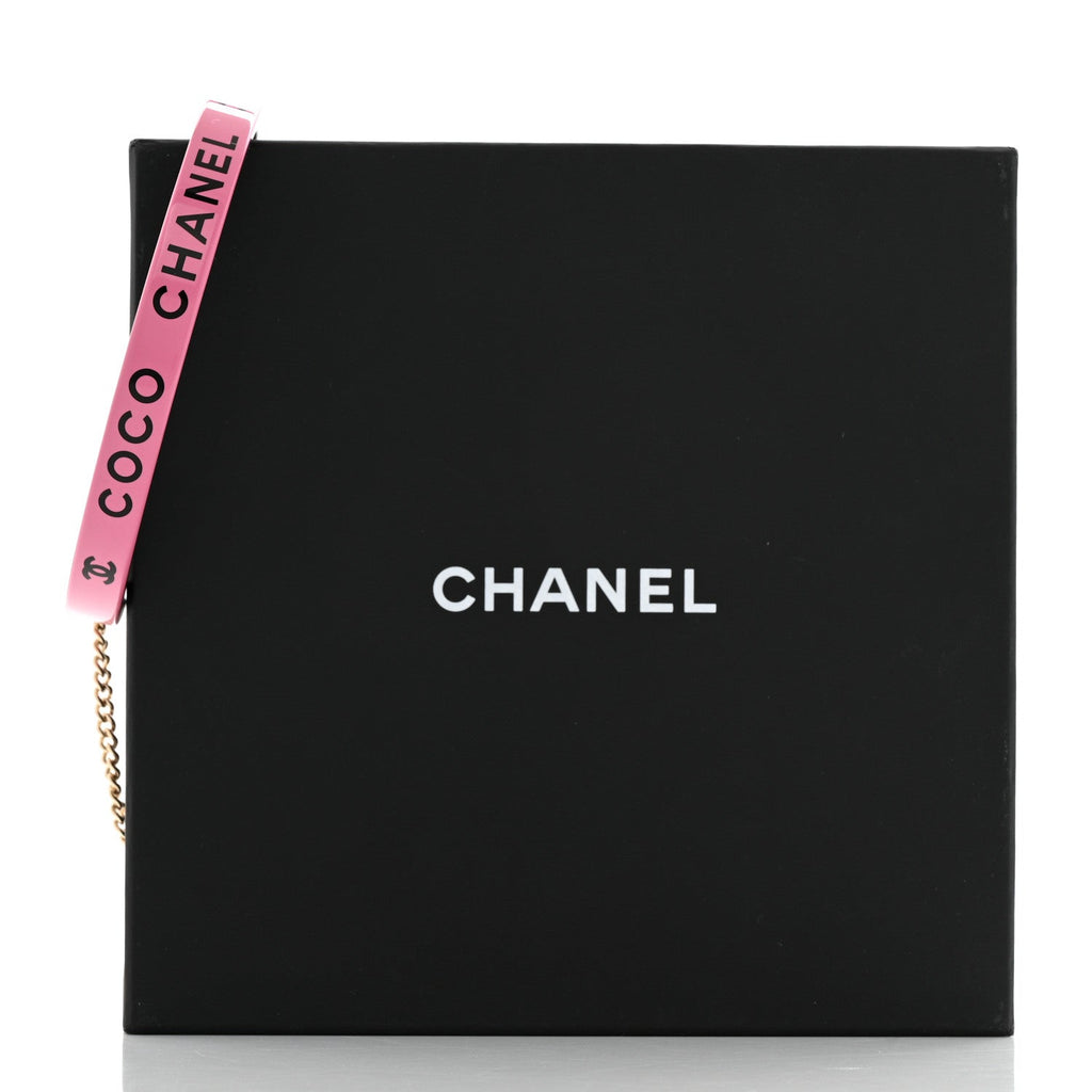 Resin Logo Choker Pink Black