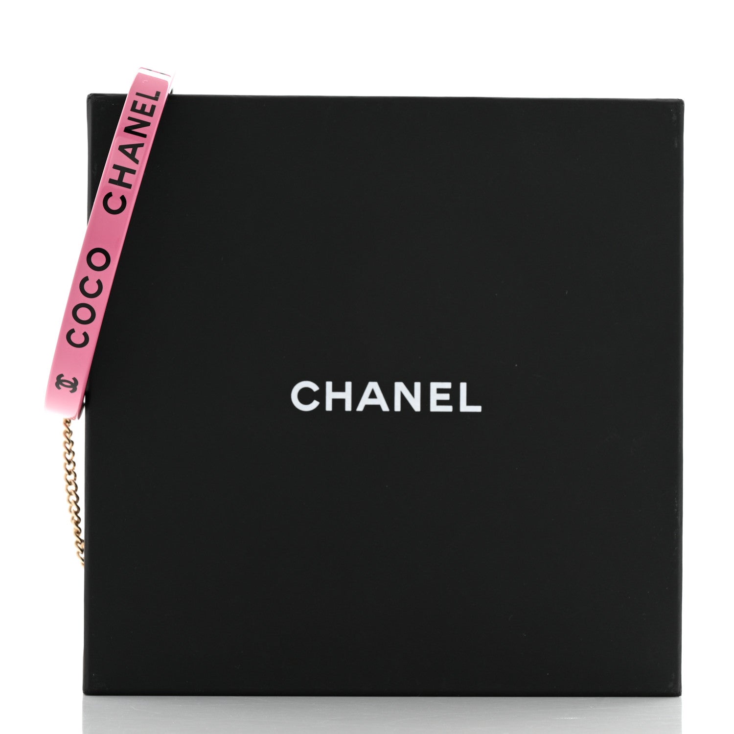 Resin Logo Choker Pink Black