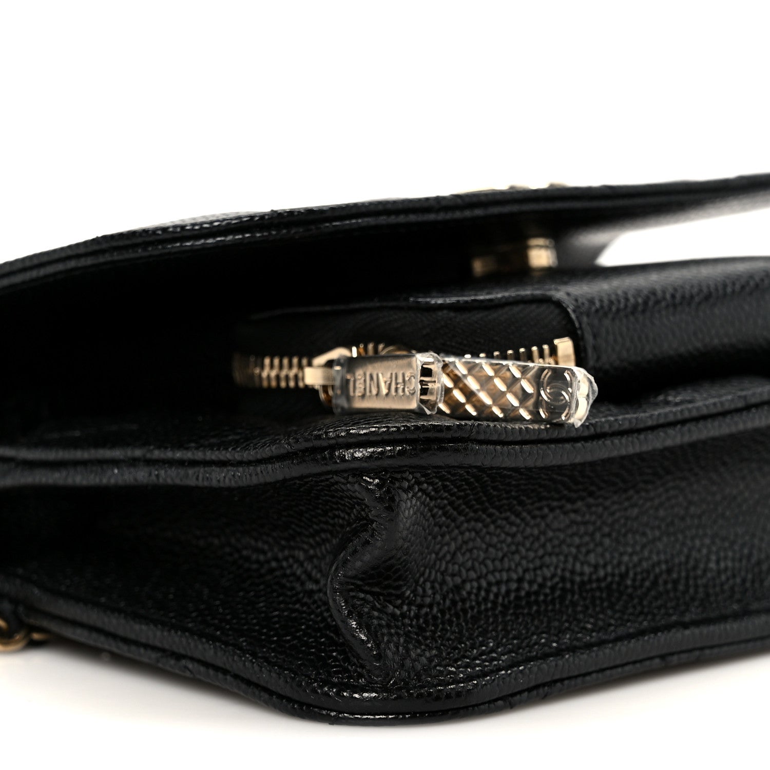 Chanel Caviar Quilted Business Affinity Clutch With Chain Black