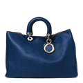Christian Dior Smooth Calfskin Large Diorissimo Tote Blue