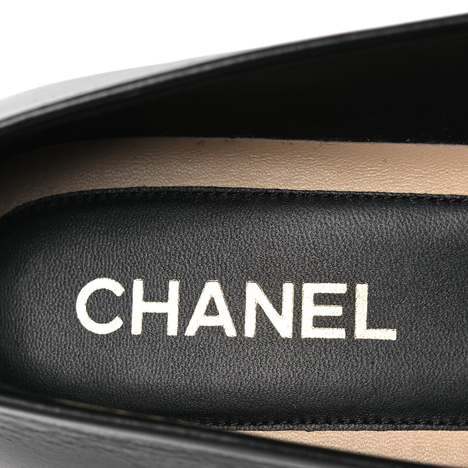 Chanel Shiny Calfskin CC Moccasins 41 Black