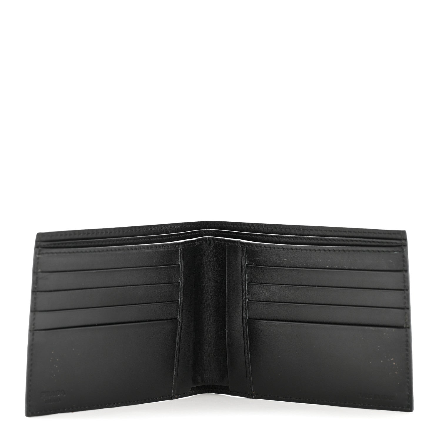 Prada Soft Calf Bi-Fold Wallet Black