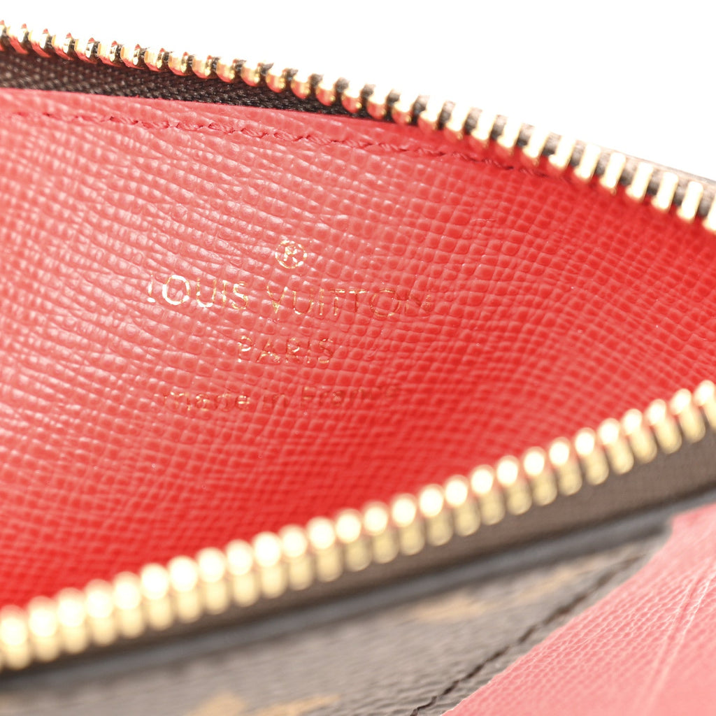 Louis Vuitton Monogram Zipped Romy Card Holder Red