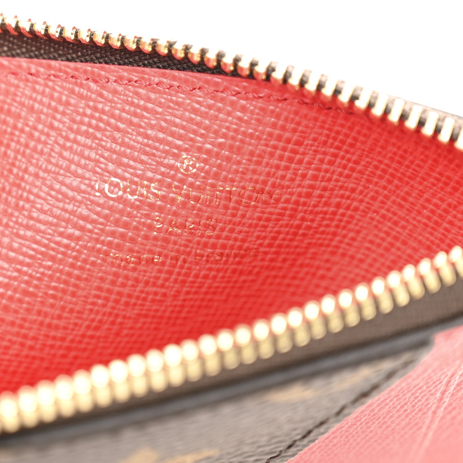 Louis Vuitton Monogram Zipped Romy Card Holder Red
