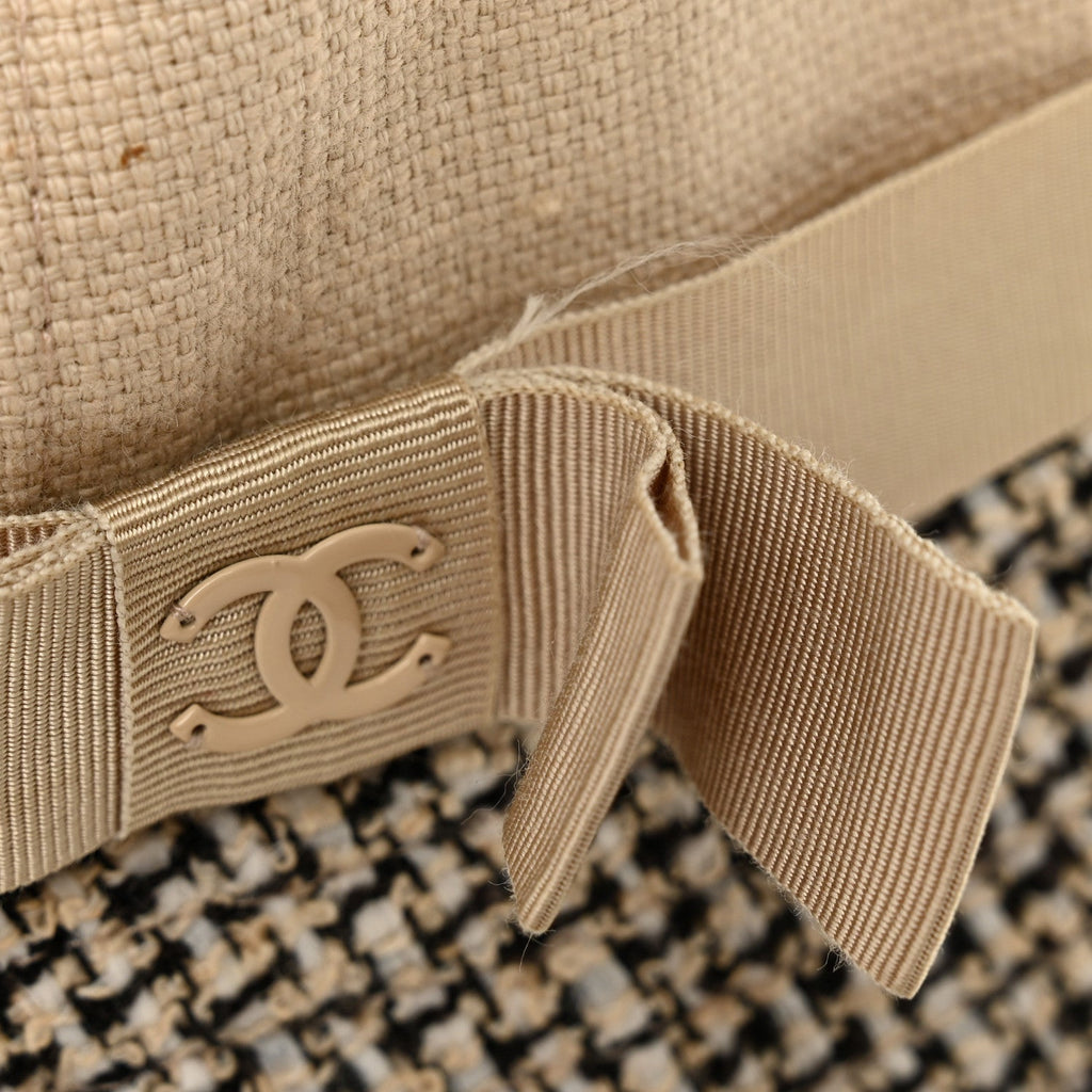 Chanel Tweed Bucket Hat 57 Beige